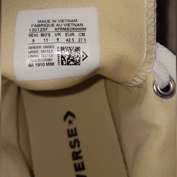 Converse All Star Yellow Chuck Taylor Shoes Sneakers - Picture 7 of 7